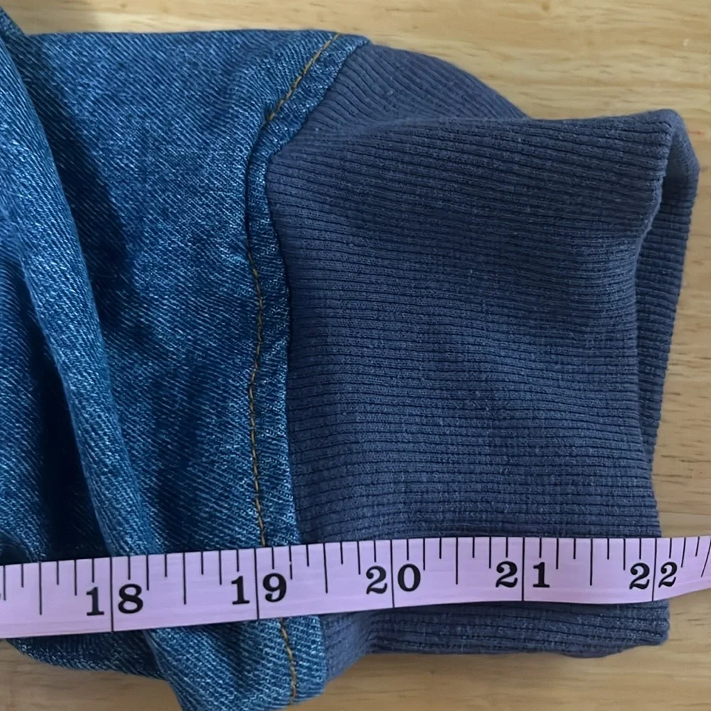 NWT AZALEA WANG ALL PATCHED UP PATCHWORKED  CROP DENIM JACKET - Picture 14 of 14